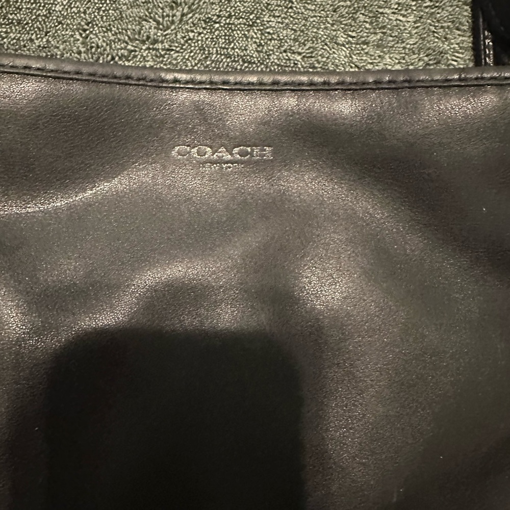 Coach Sleek Black Leather Tote
